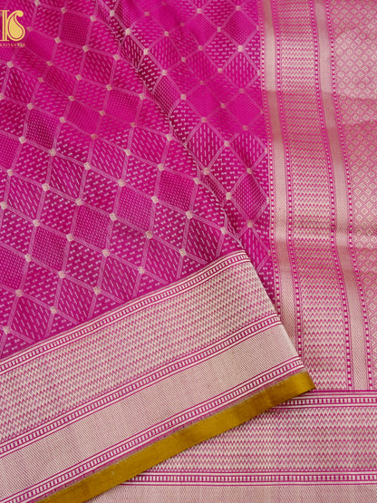 Handwoven Pure Katan Satin Silk Tanchoi Banarasi Saree