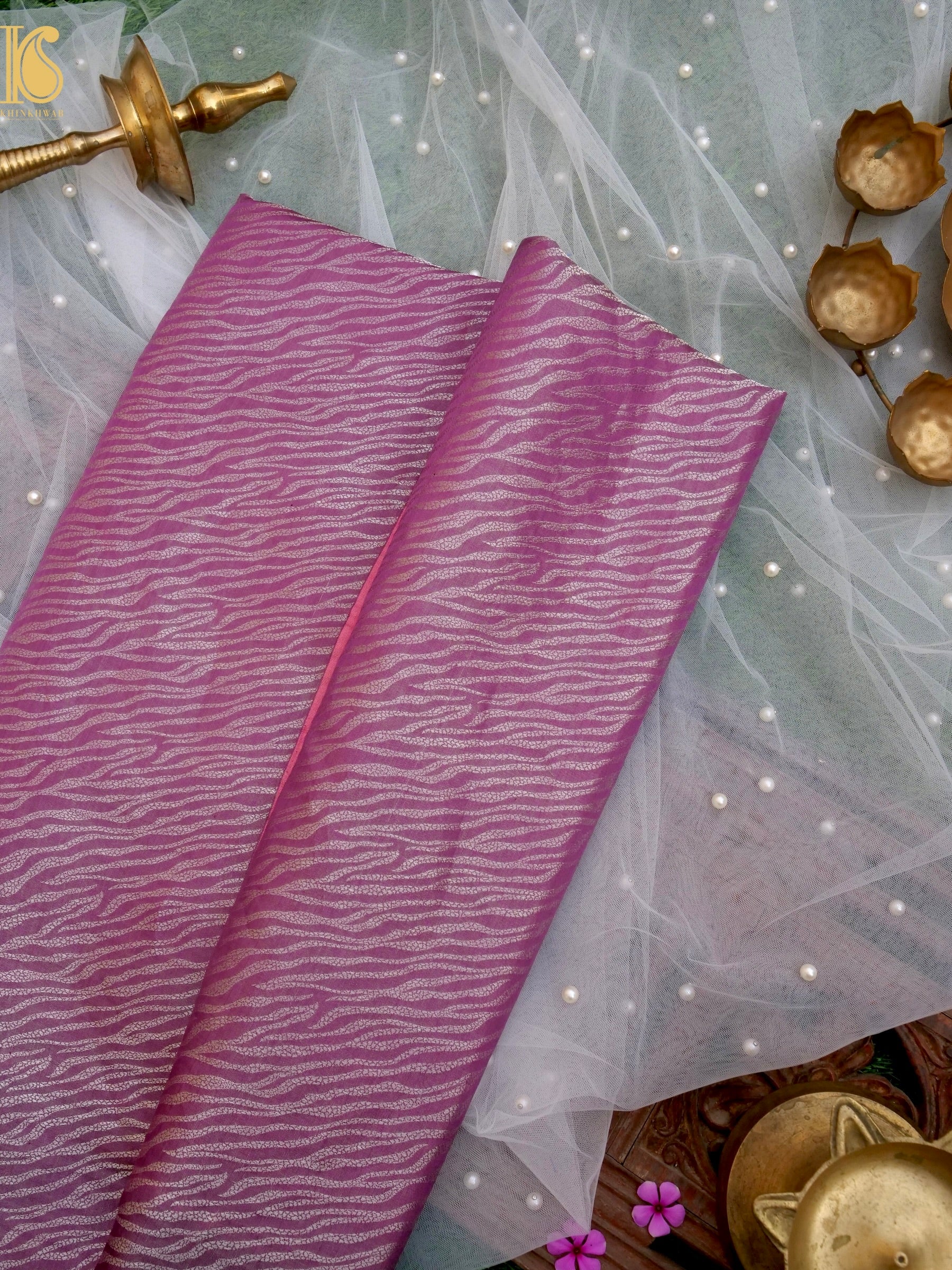 Handloom Banarasi Katan Silk Zari Tanchoi Saree