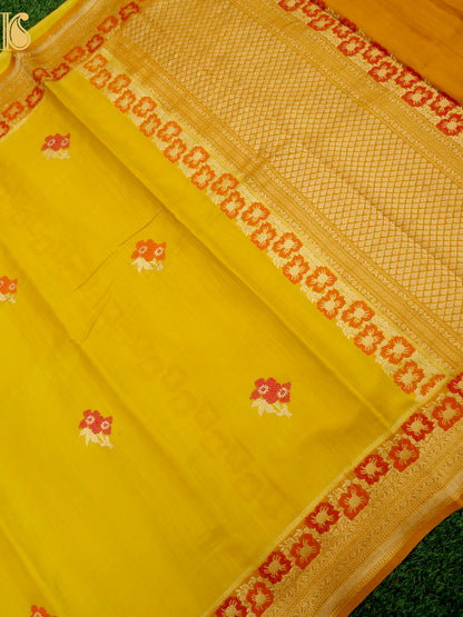 Handloom Banarasi Gajji Silk Alfi Booti Saree
