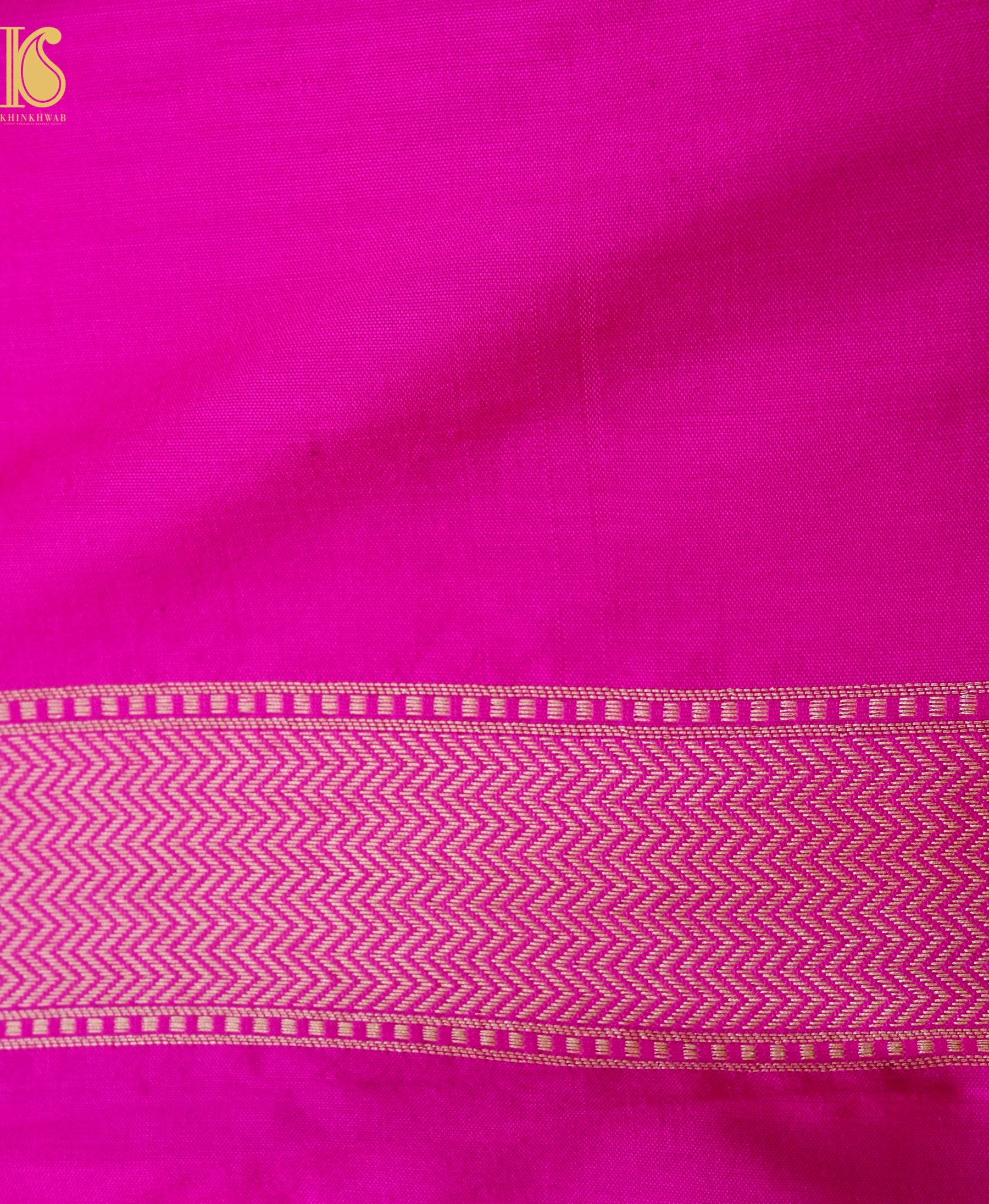 Handloom Banarasi Katan Silk Brocade Saree with Konya Pallu