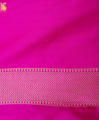 Handloom Banarasi Katan Silk Brocade Saree with Konya Pallu