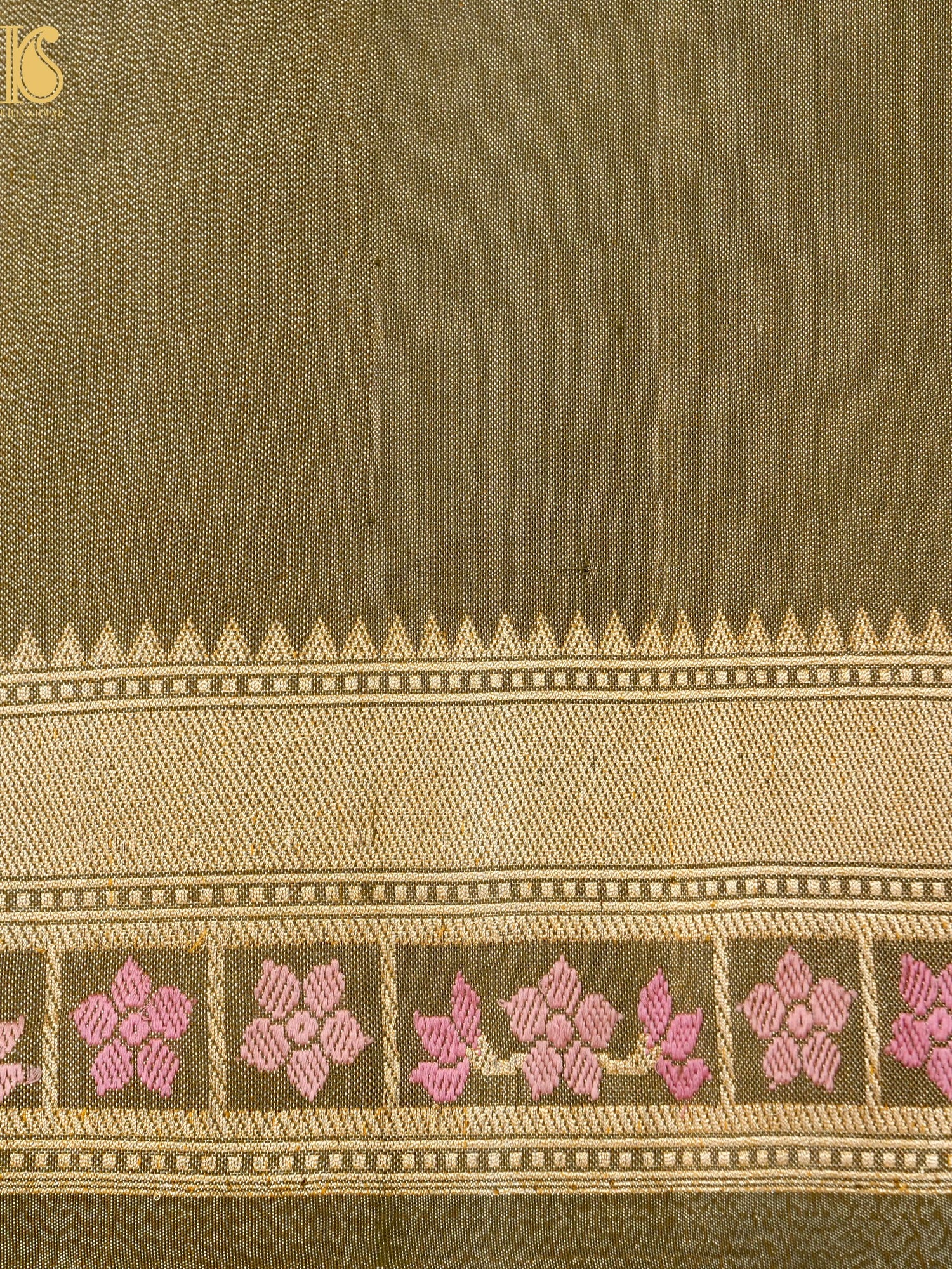 Handloom Banarasi Real Silver Zari Tissue Silk Saree