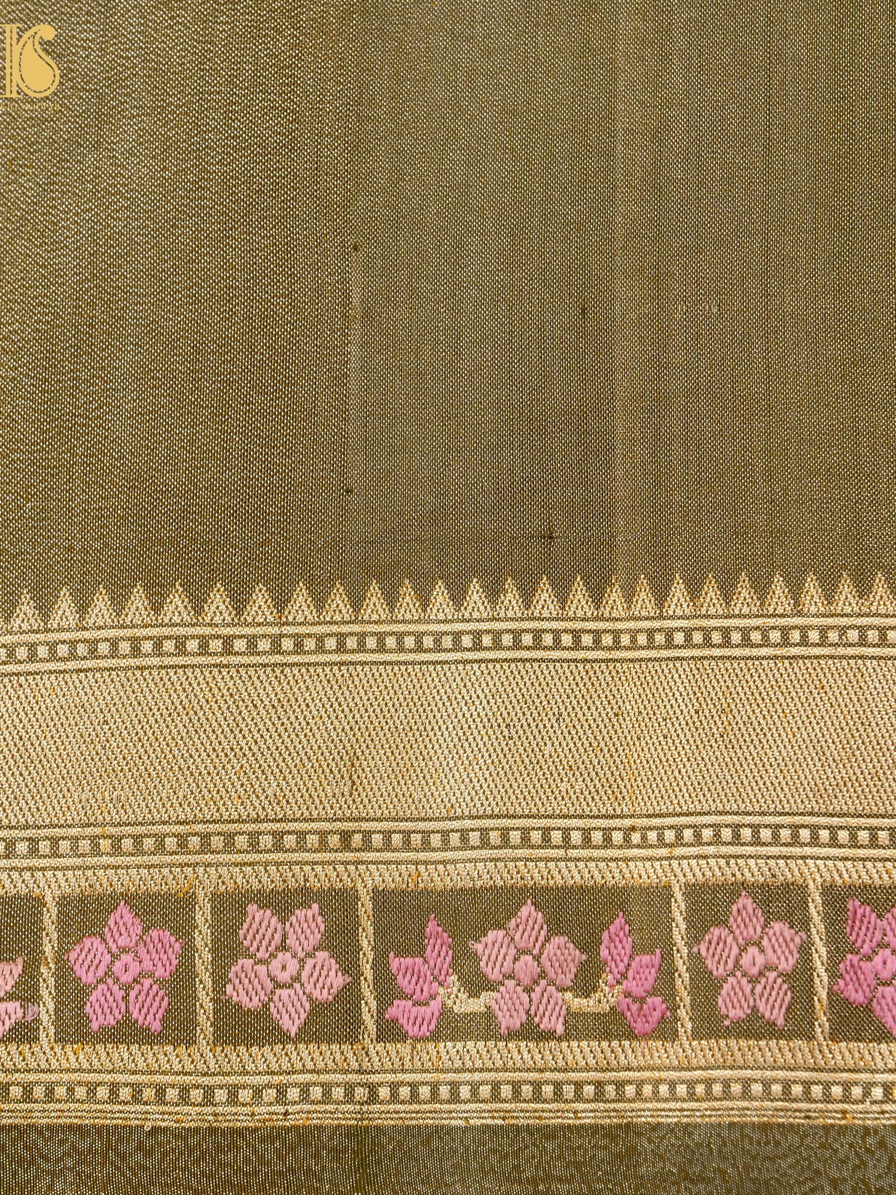 Handloom Banarasi Real Silver Zari Tissue Silk Saree