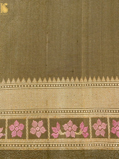 Handloom Banarasi Real Silver Zari Tissue Silk Saree