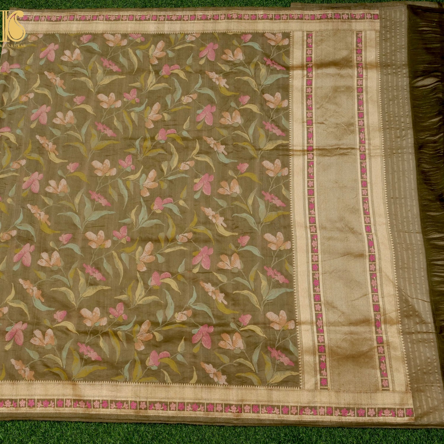 Handloom Banarasi Real Silver Zari Tissue Silk Saree