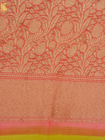 Handloom Banarasi Gajji Silk Meenakari Booti Saree