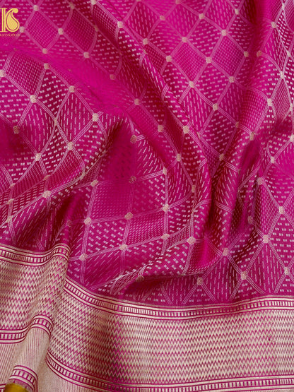 Handwoven Pure Katan Satin Silk Tanchoi Banarasi Saree