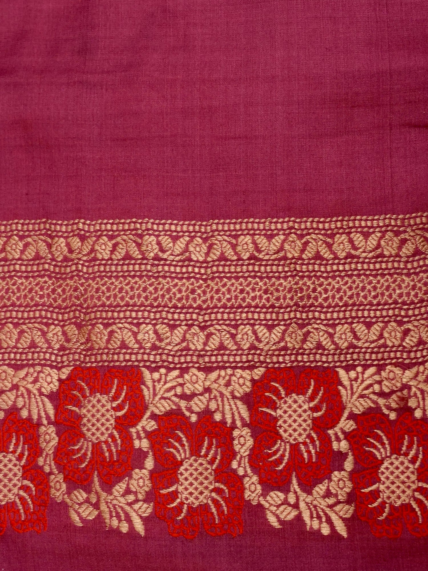 Handloom Banarasi Gajji Silk Alfi Booti Saree