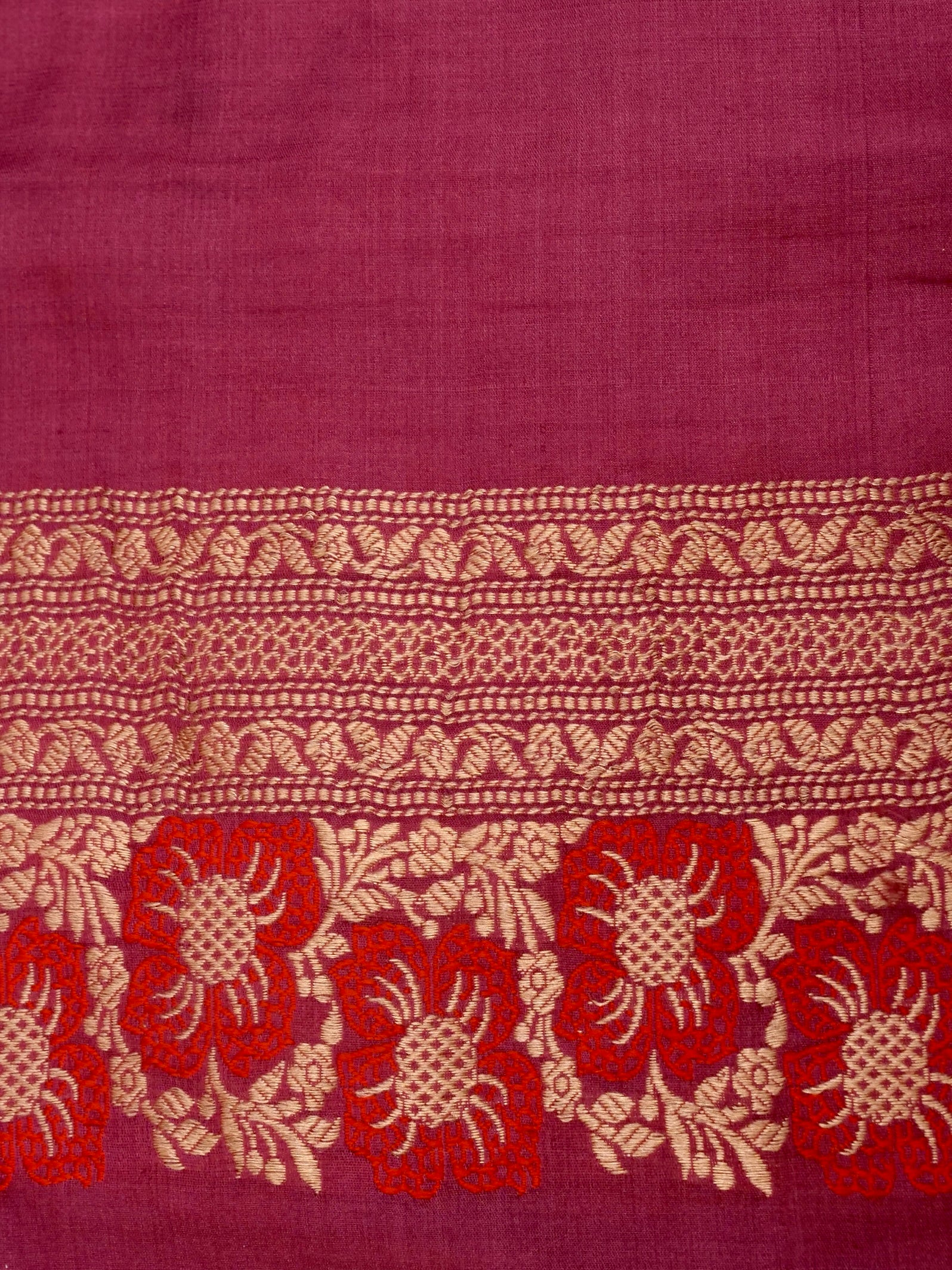 Handloom Banarasi Gajji Silk Alfi Booti Saree