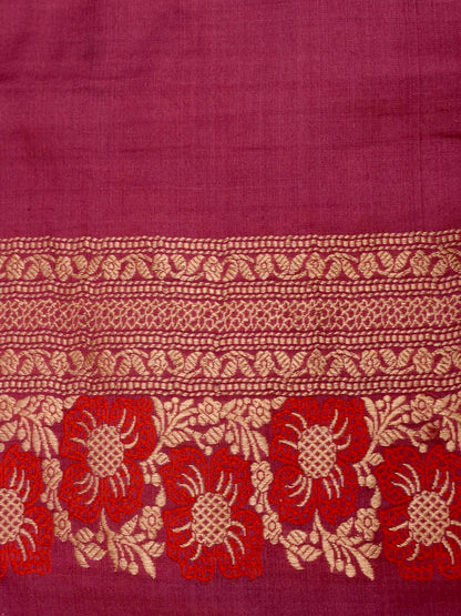 Handloom Banarasi Gajji Silk Alfi Booti Saree