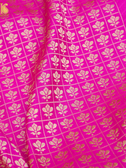 Handloom Banarasi Katan Silk Brocade Saree with Konya Pallu
