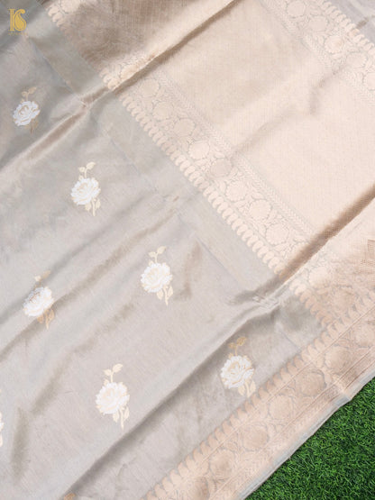 Handloom Banarasi Pure Tissue Rose Saree