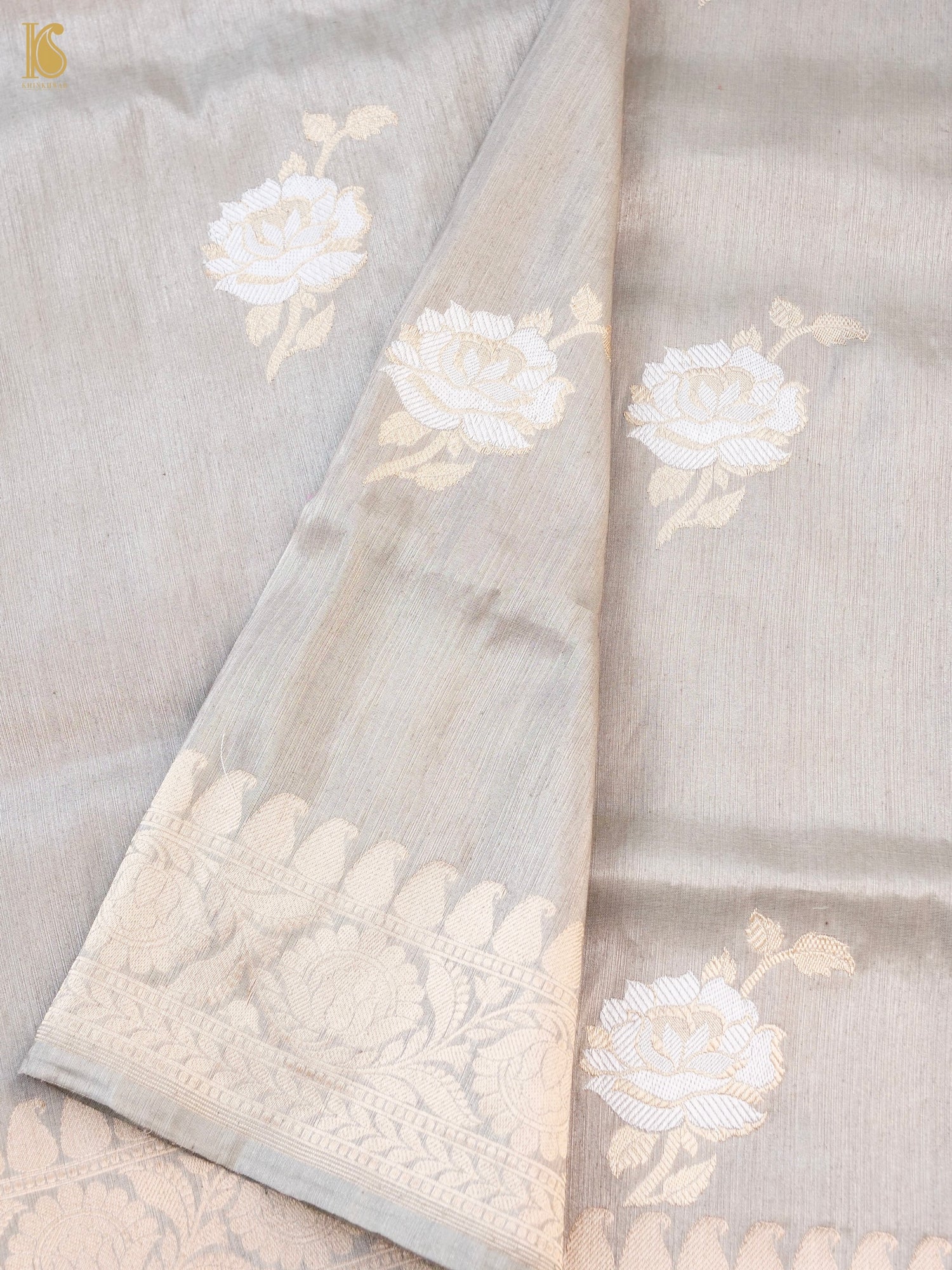 Handloom Banarasi Pure Tissue Rose Saree