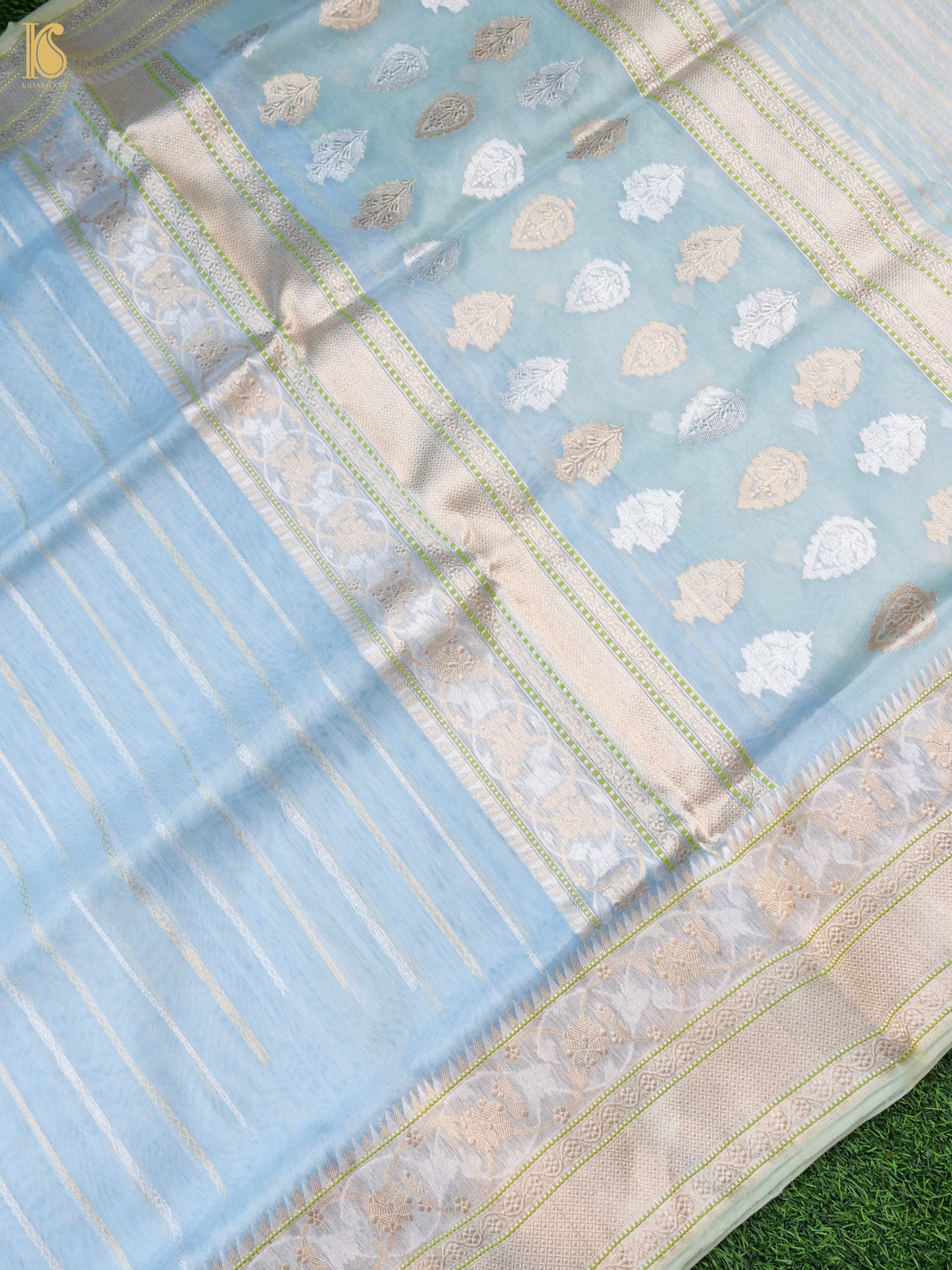 Handloom Banarasi Pure Kora Kadwa Saree