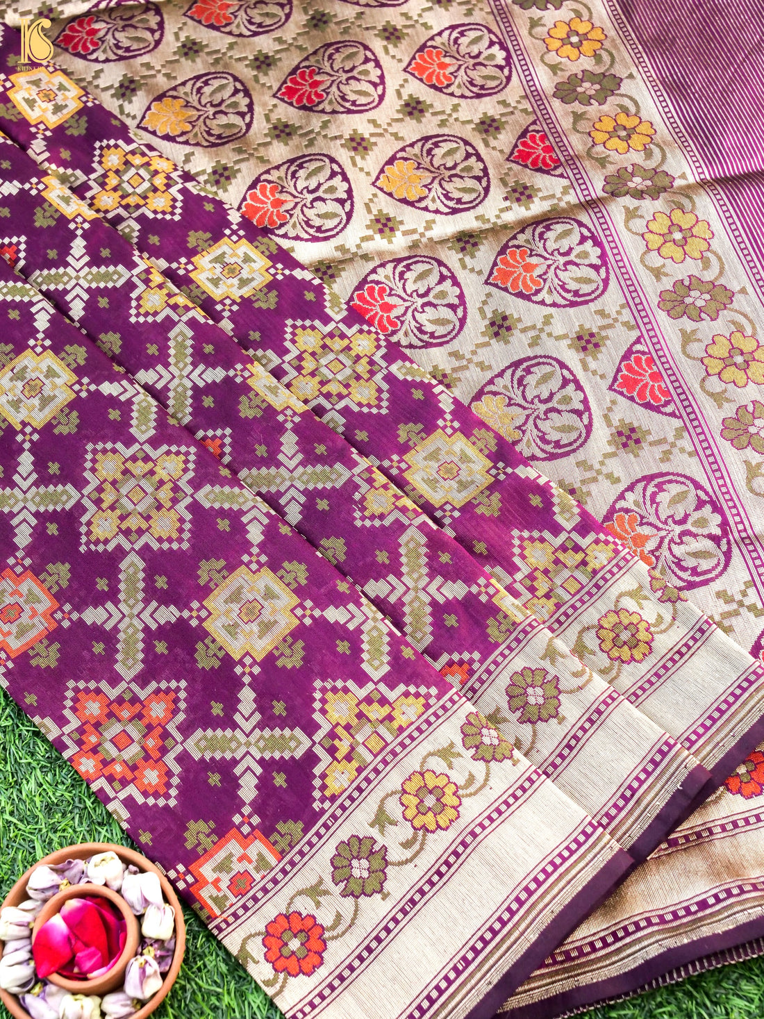Handwoven Banarasi Katan Silk Patola Saree