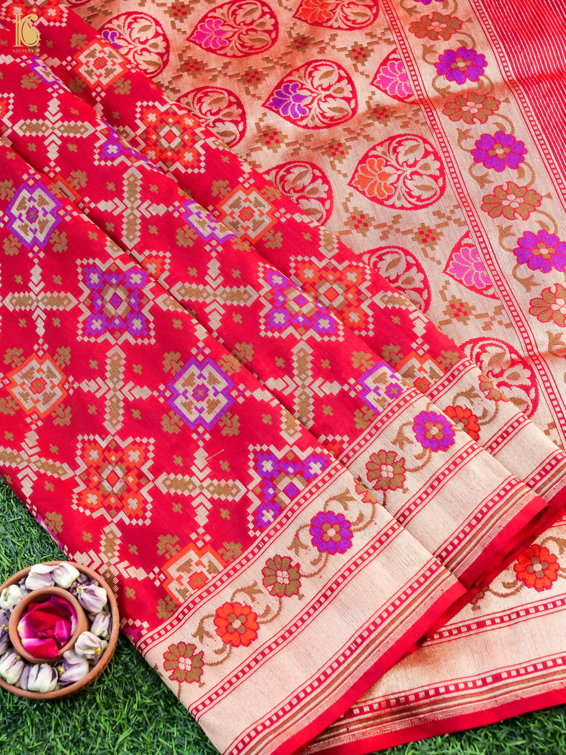 Handwoven Banarasi Katan Silk Patola Saree