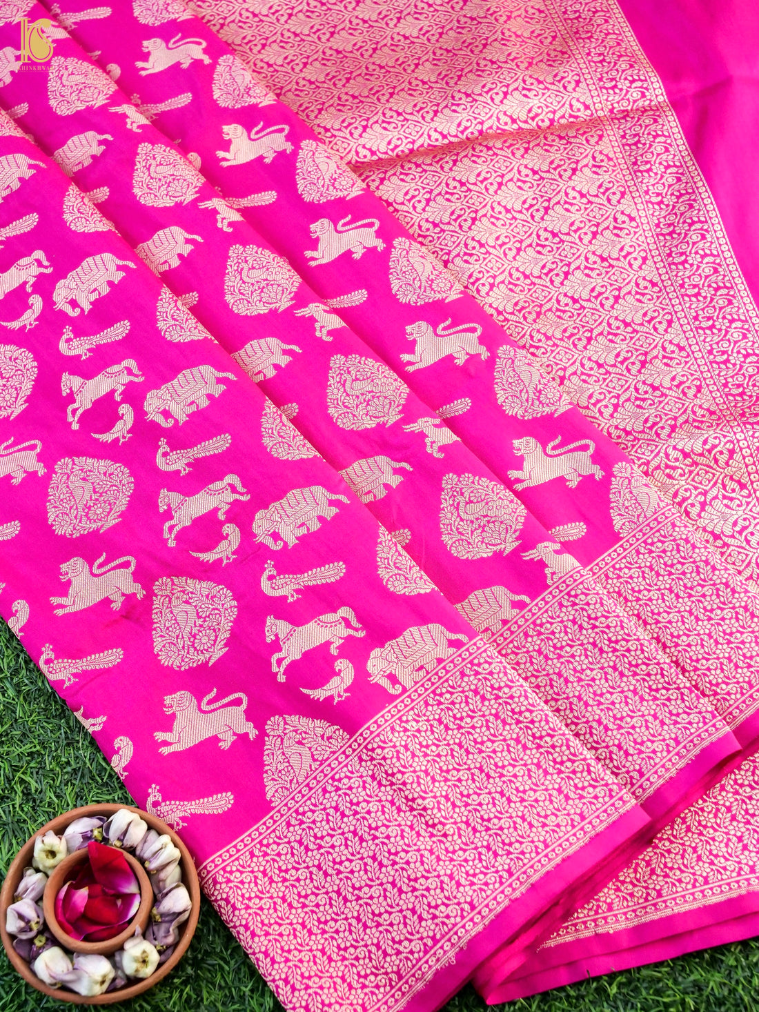 Handwoven Katan Silk Banarasi Shikargah Saree