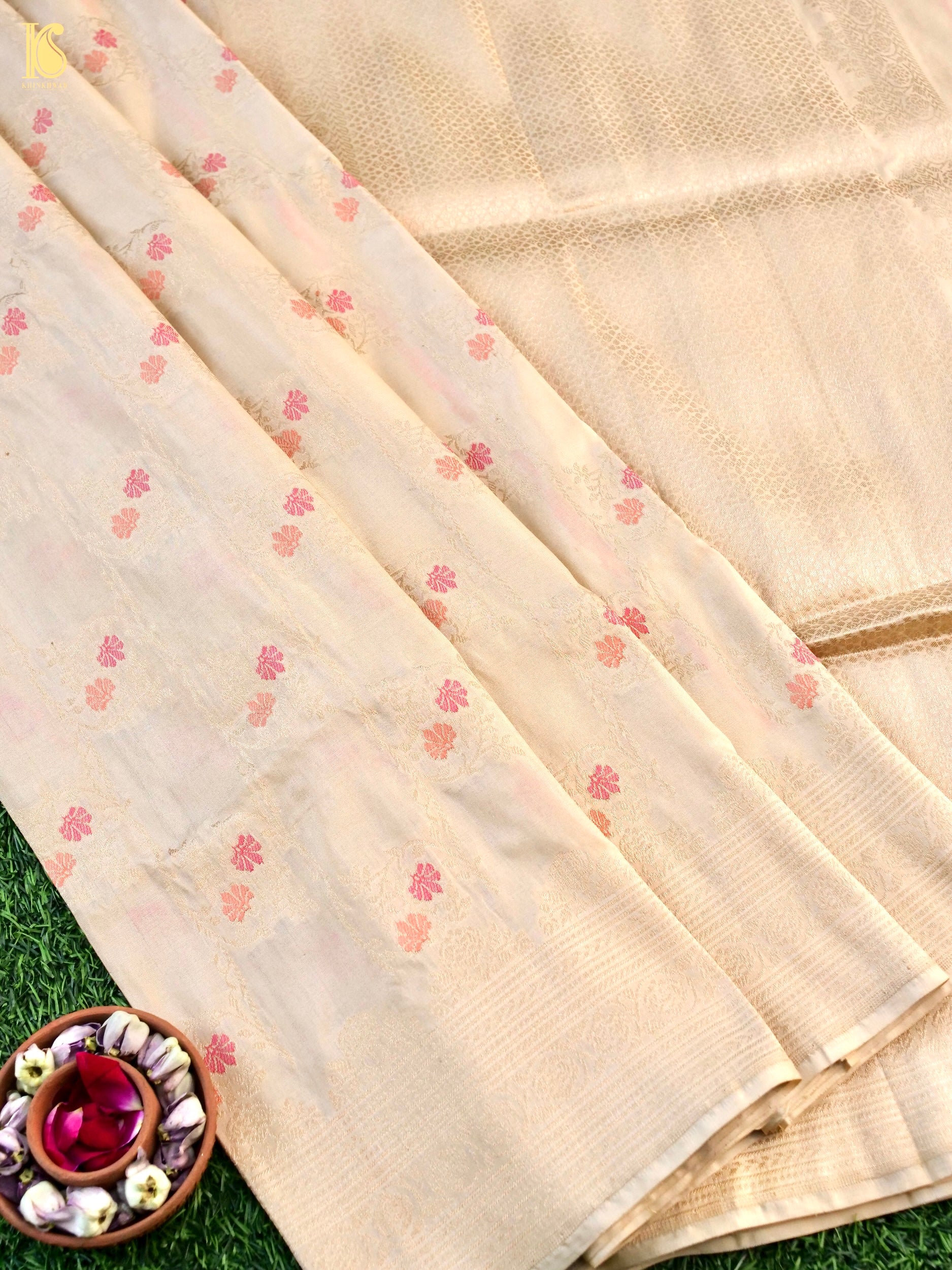 Handloom Banarasi Katan Silk Meenakari Saree