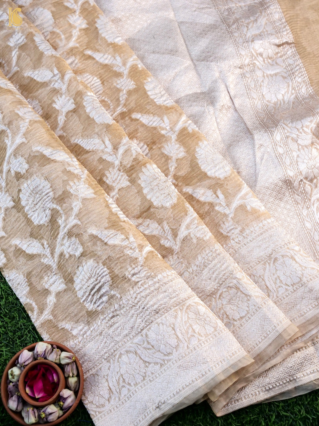 Banarasi Crush Tissue Silk Woven Saree