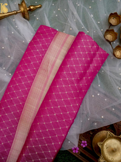 Handwoven Pure Katan Satin Silk Tanchoi Banarasi Saree