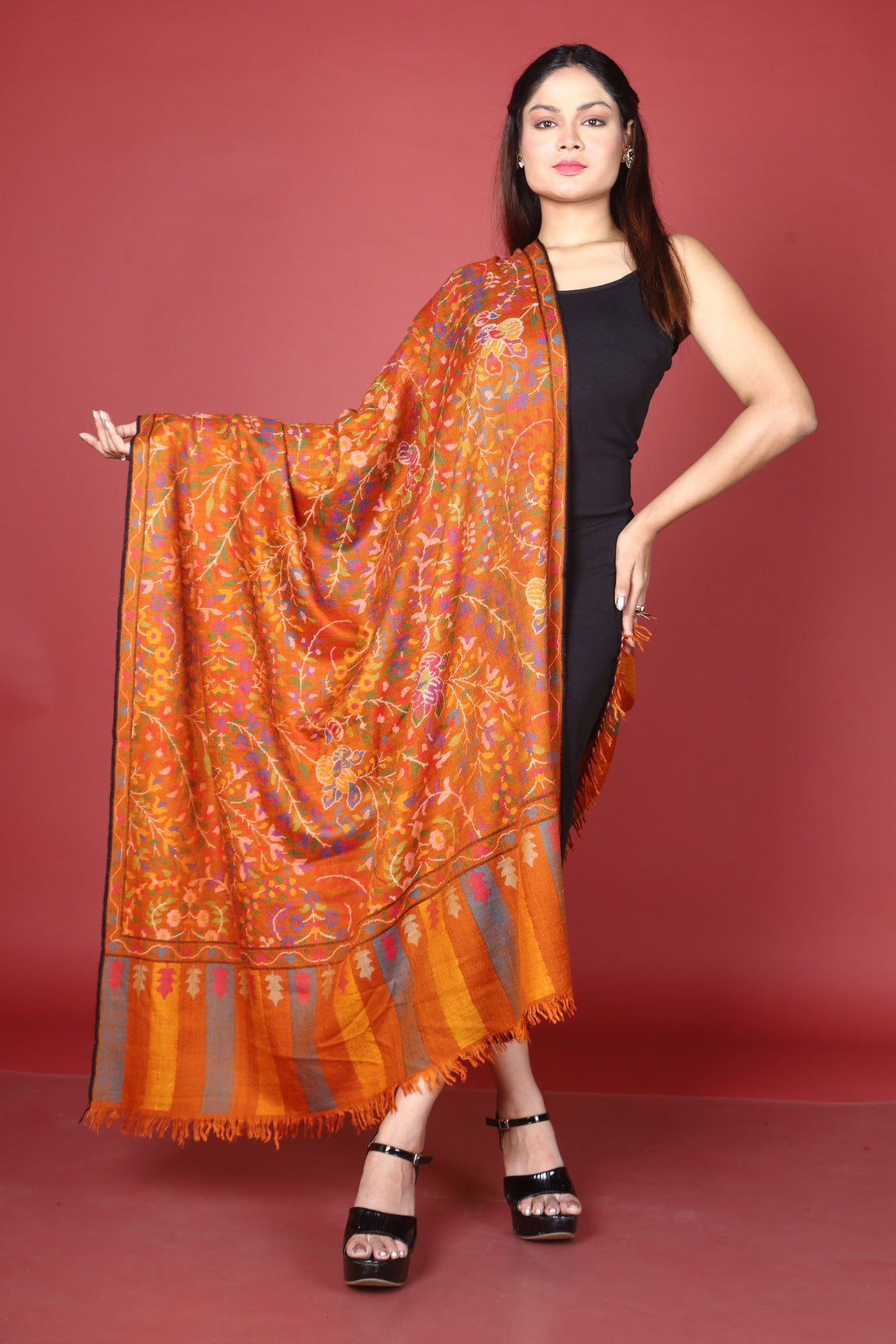 Pure Pashmina Handwoven Kani Kashmir Shawl