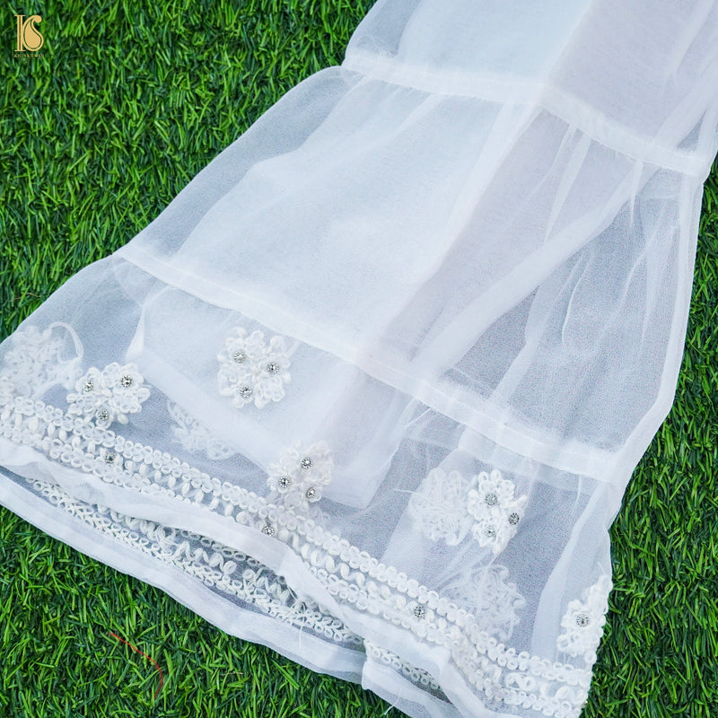Georgette Chikankari Stitched Kids Kurta Set