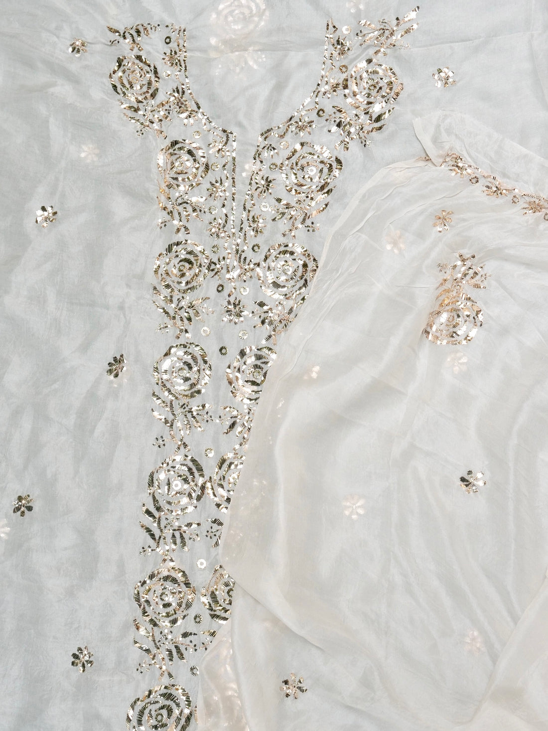 Pure Silk Suit Set with Mukaish Work