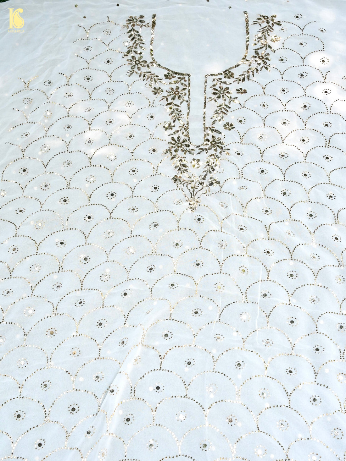 Viscose Georgette Suit Set with Mukaish Work