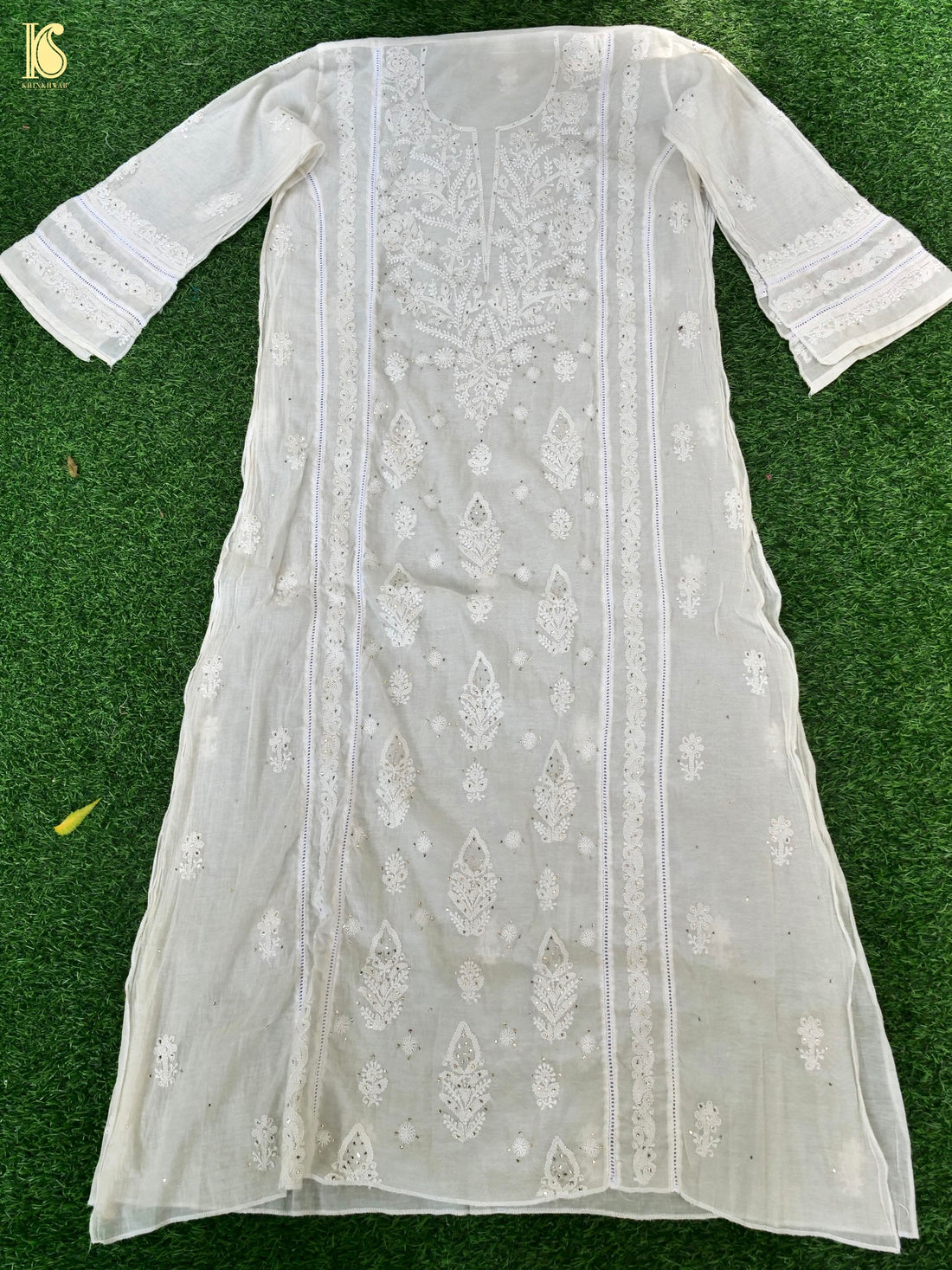 Chikankari Pure Chanderi Silk Suit Set