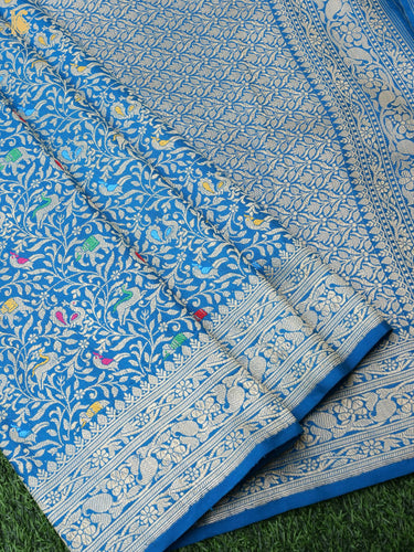 Handloom Banarasi Katan Shikargah Saree