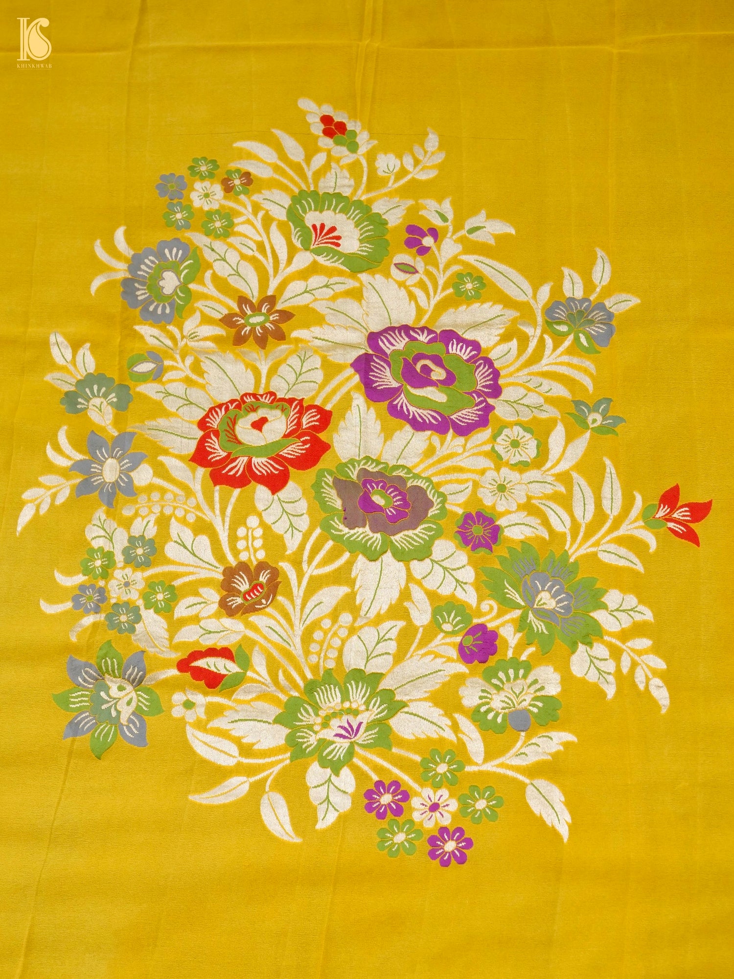 Banarasi Georgette Dupatta with Floral Meenakari