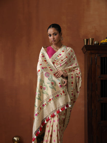 Banarasi Handloom Pure Katan Silk Kadwa Saree