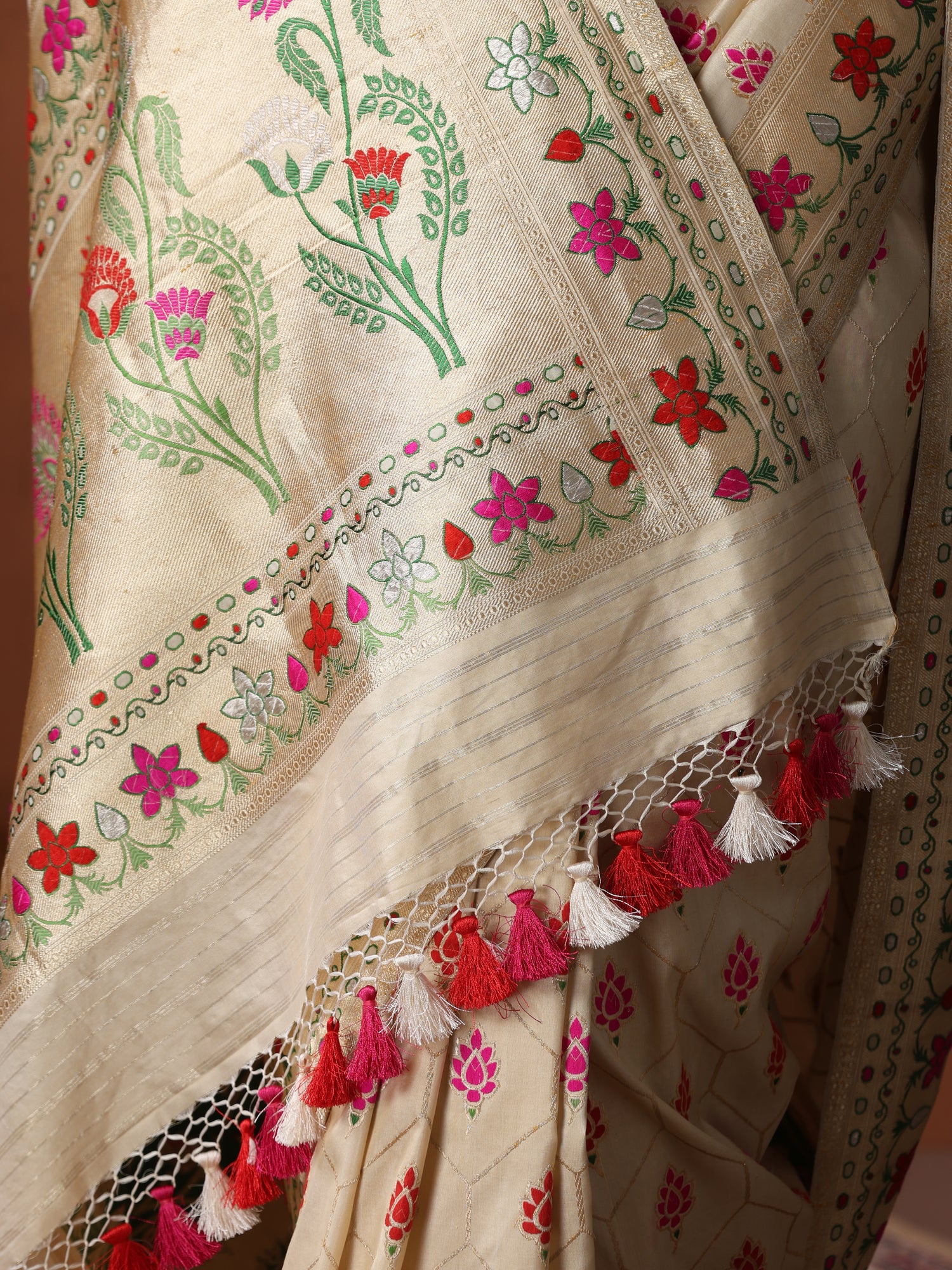 Banarasi Handloom Pure Katan Silk Kadwa Saree