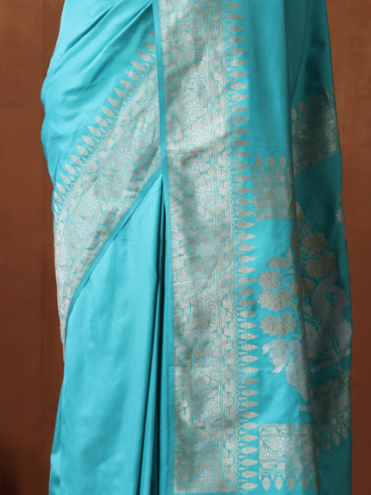 Handloom Banarasi Katan Silk Kadwa Ektara Kumudini Saree