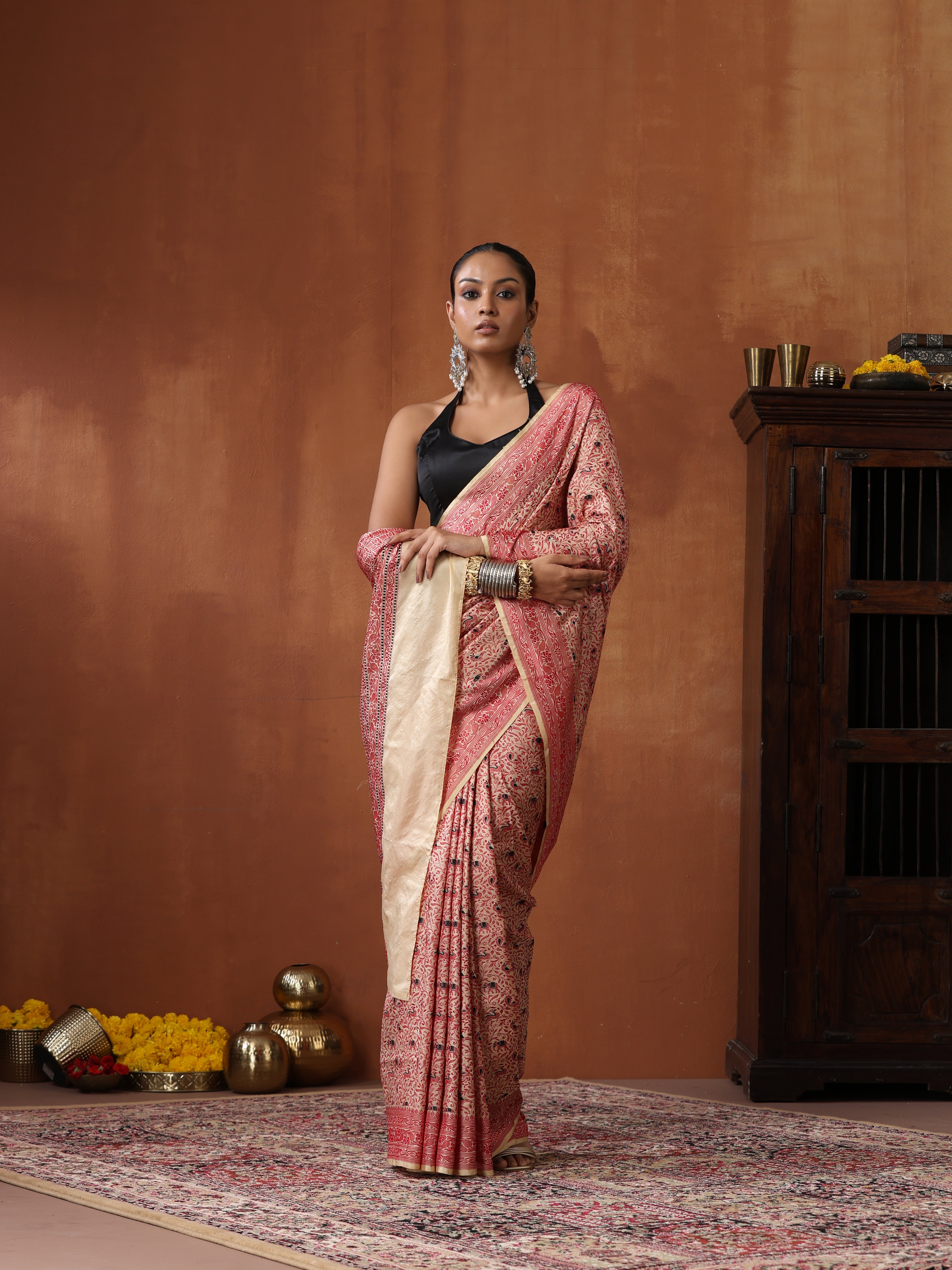 Handloom Banarasi Resham Shikargah Saree