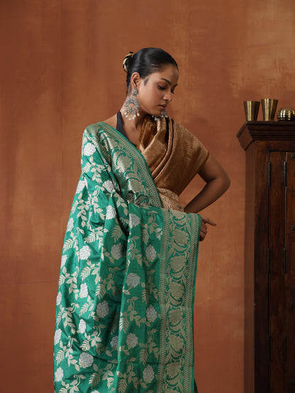 Handwoven Banarasi Katan Silk Kadwa Dupatta