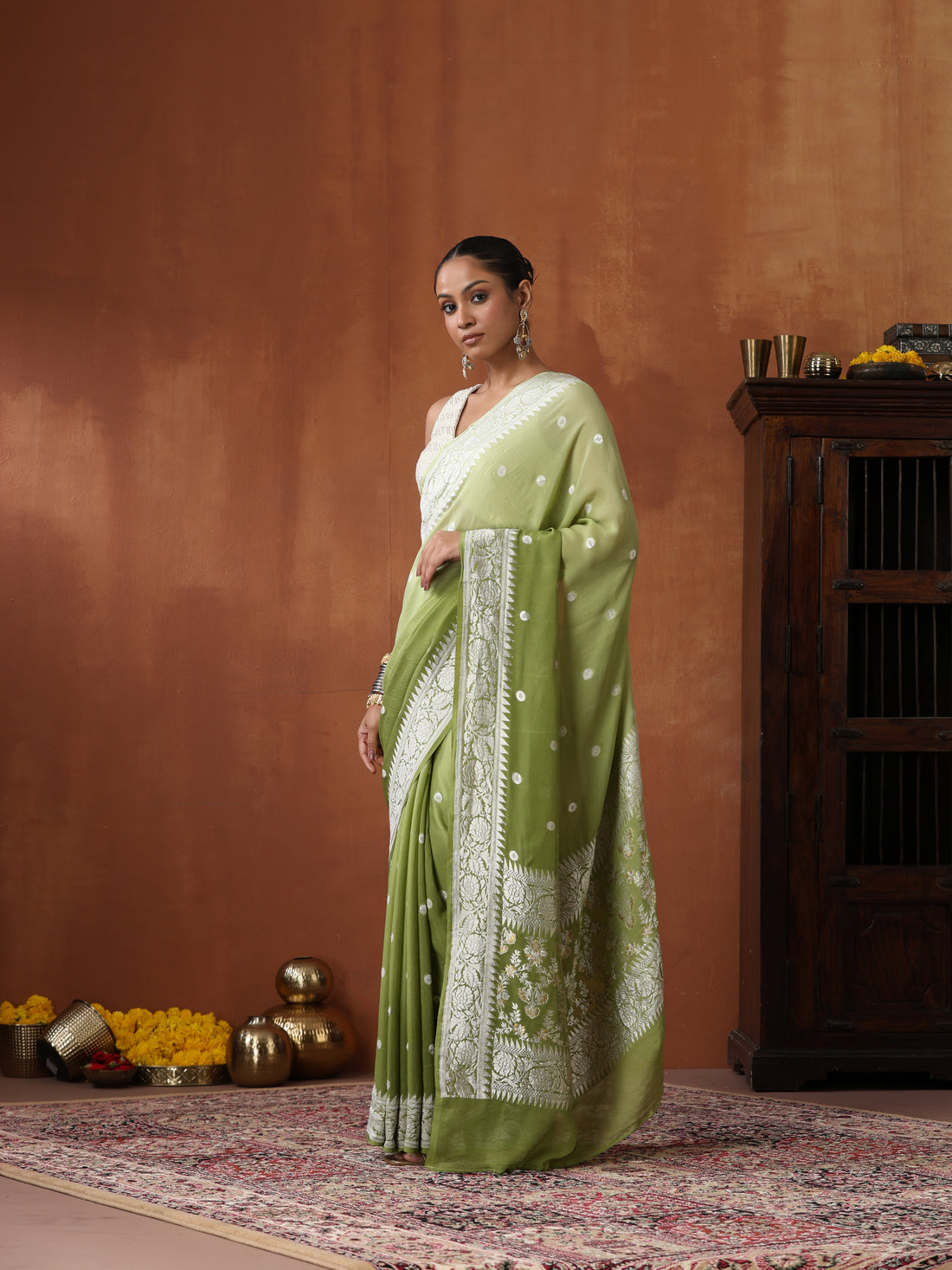 Banarasi Ashrafi Boota Georgette Saree