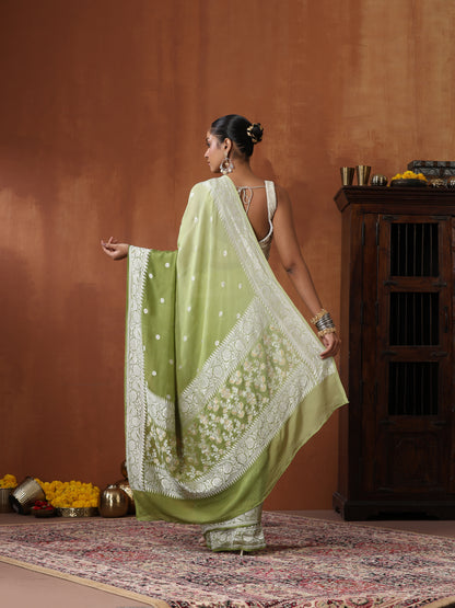 Banarasi Ashrafi Boota Georgette Saree