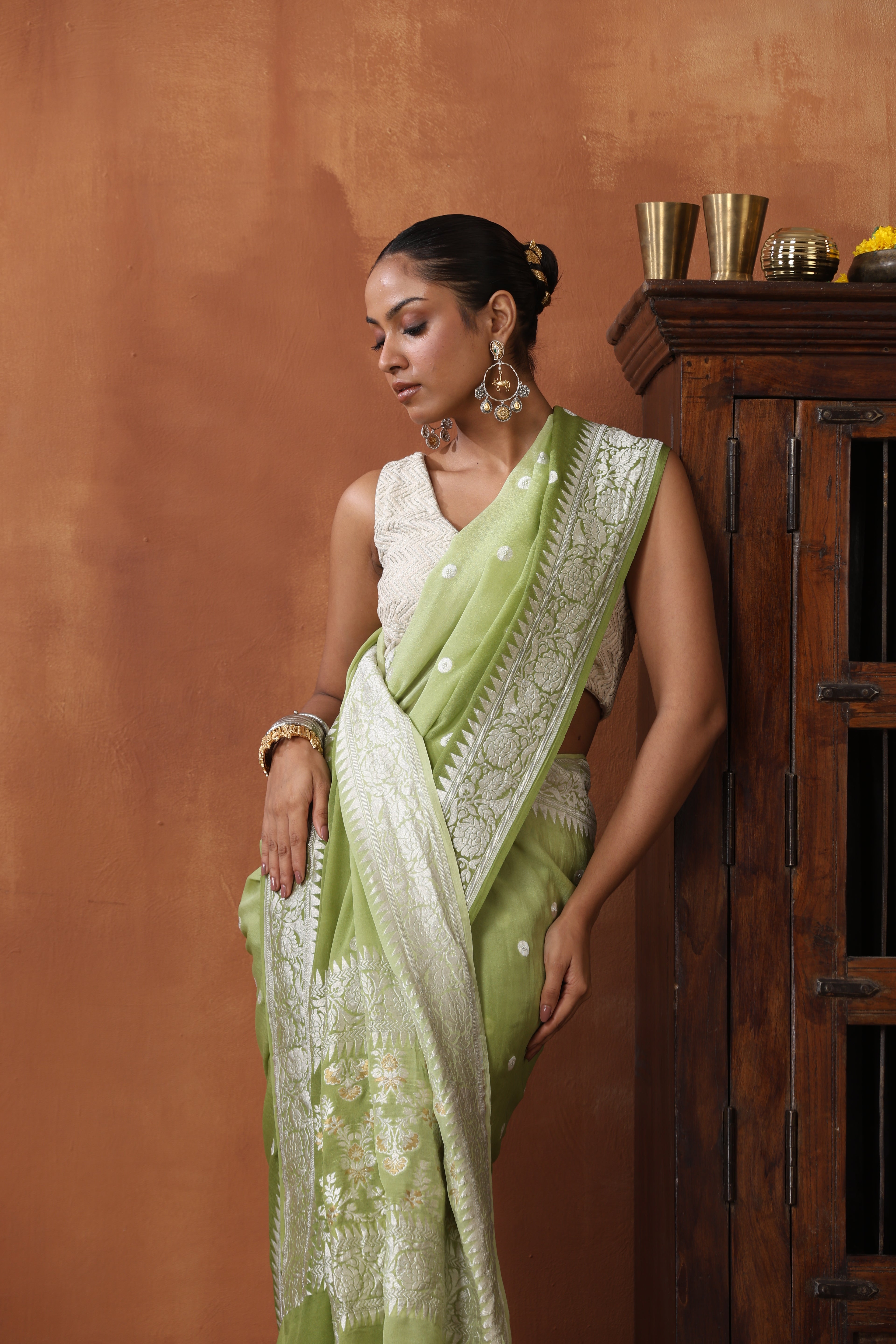 Banarasi Ashrafi Boota Georgette Saree