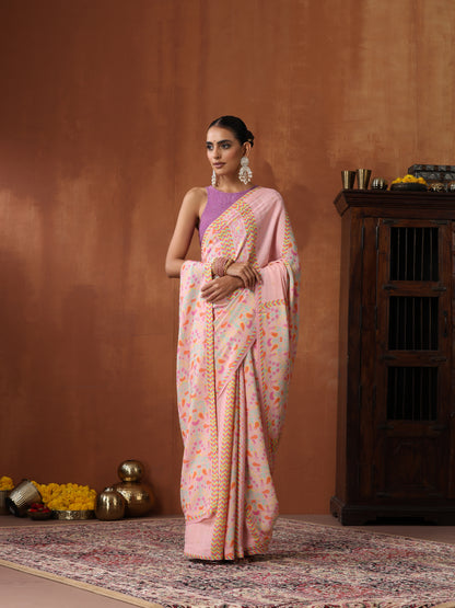 Georgette Silk Turkish Print Lale Saree