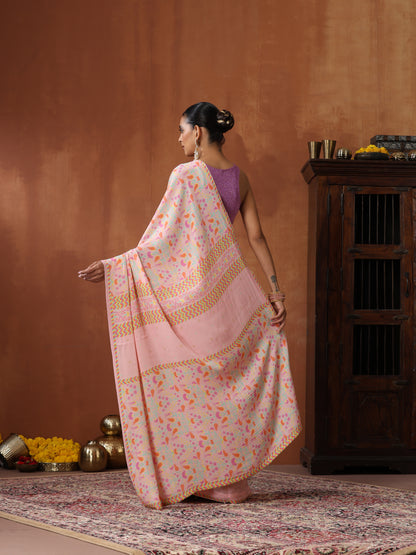 Georgette Silk Turkish Print Lale Saree