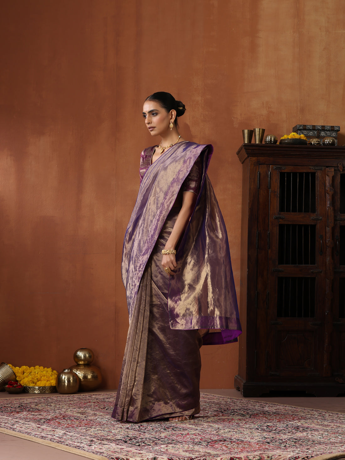 Banarasi Handwoven Tissue Silk Plain Saree