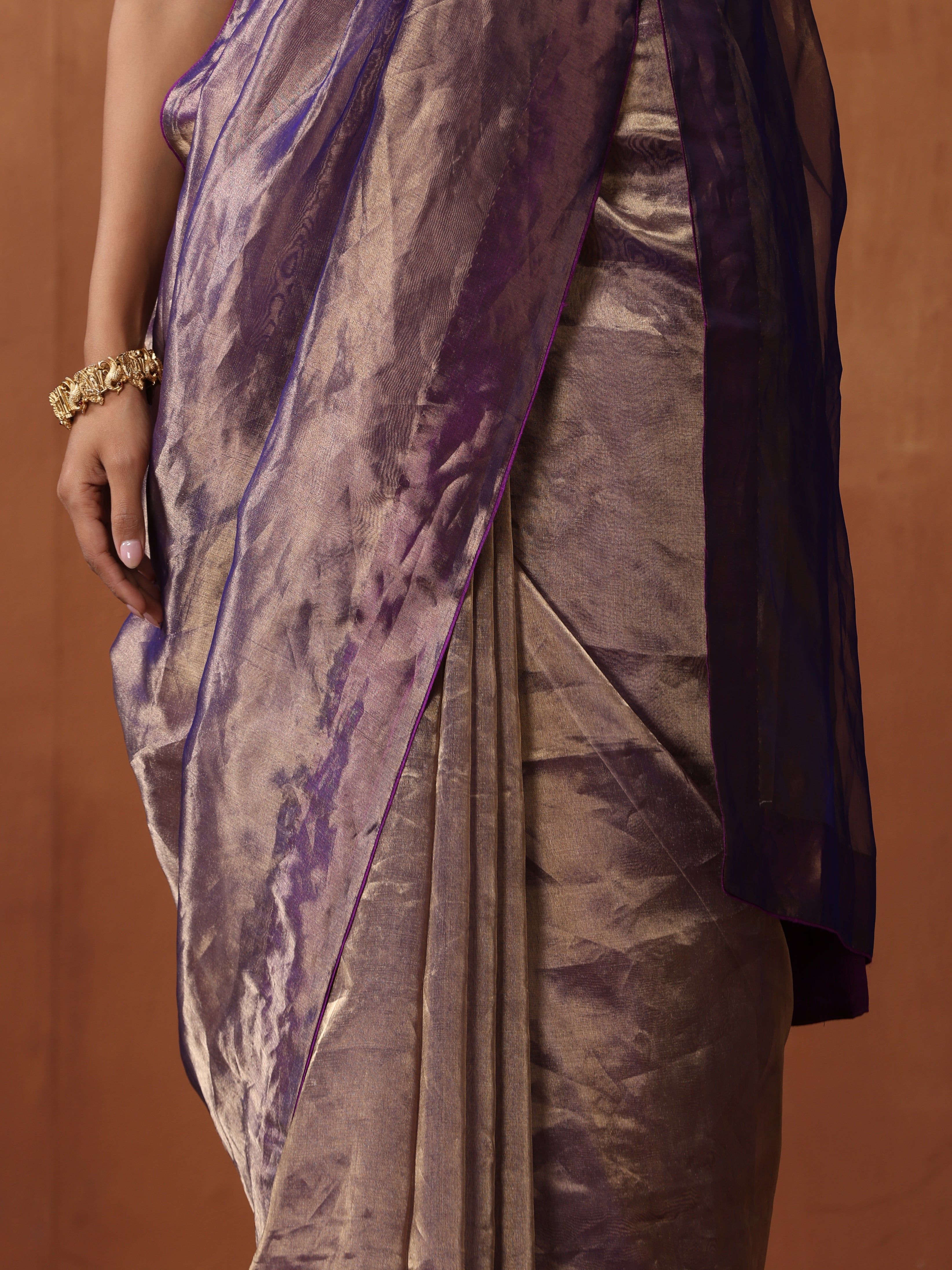 Banarasi Handwoven Tissue Silk Plain Saree