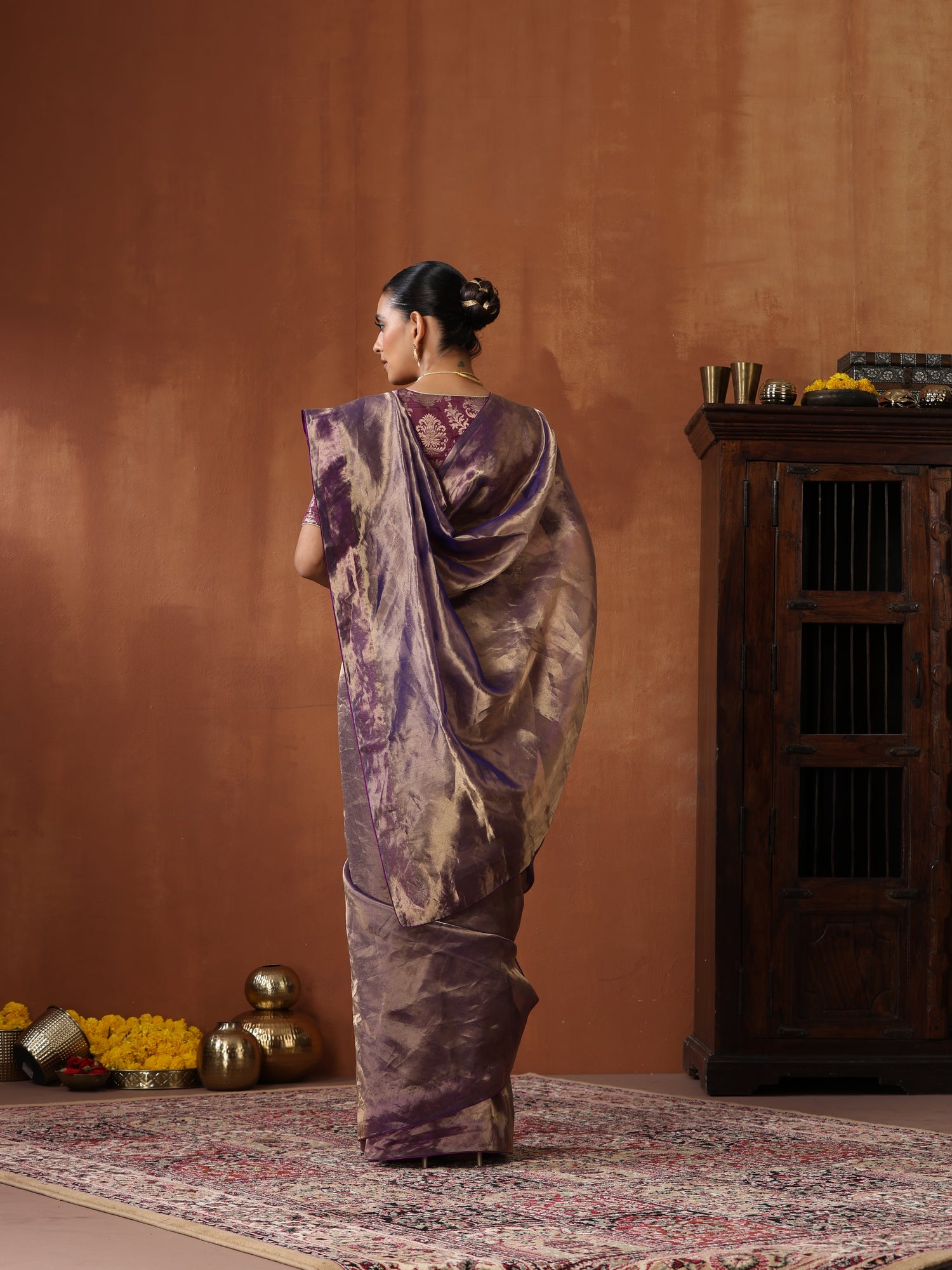 Banarasi Handwoven Tissue Silk Plain Saree