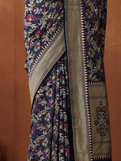 Handloom Banarasi Georgette Bandhani Saree