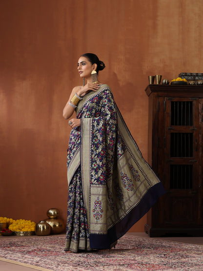 Handloom Banarasi Georgette Bandhani Saree