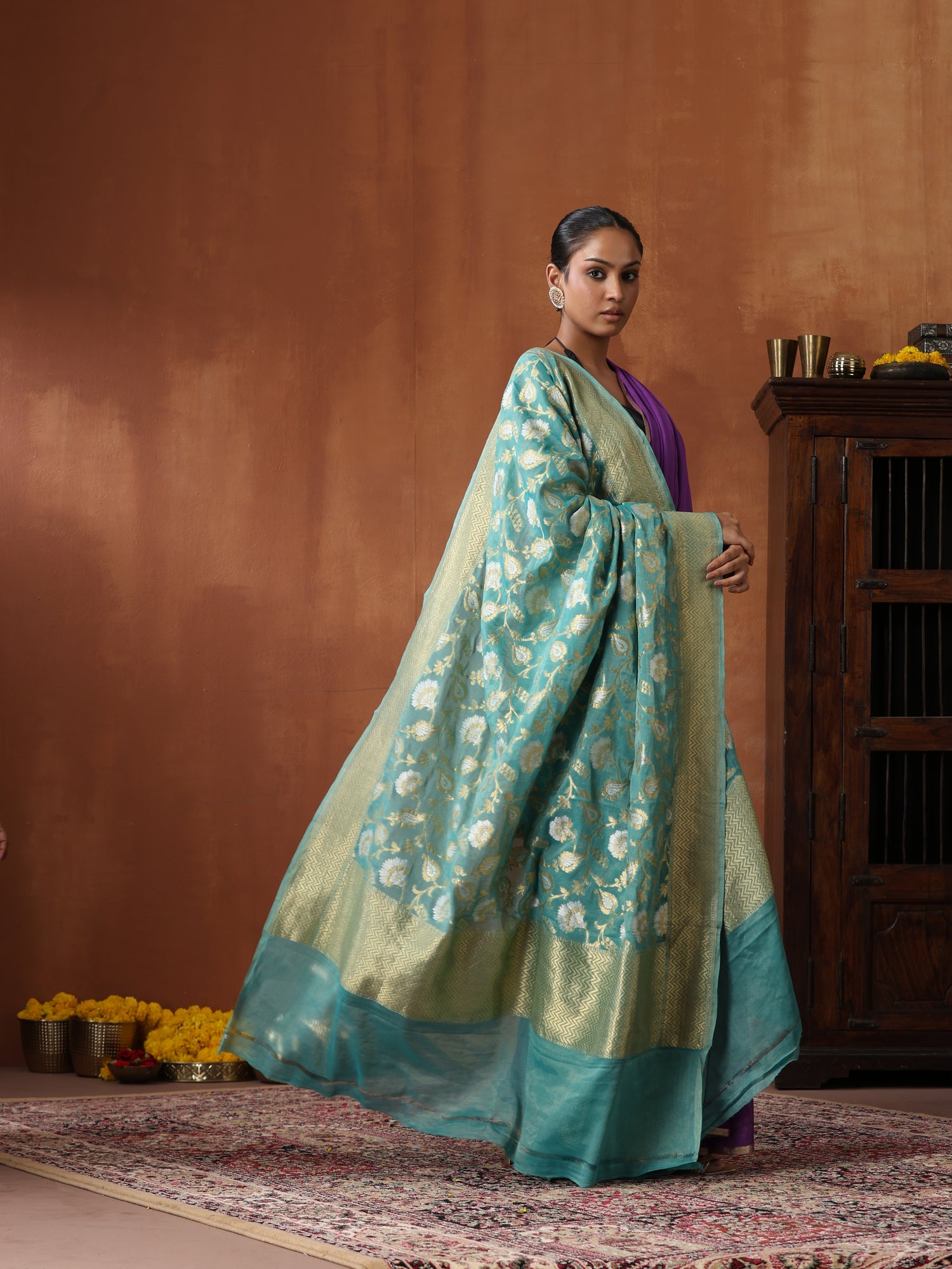 Banarasi Georgette by Tissue Jaal Dupatta