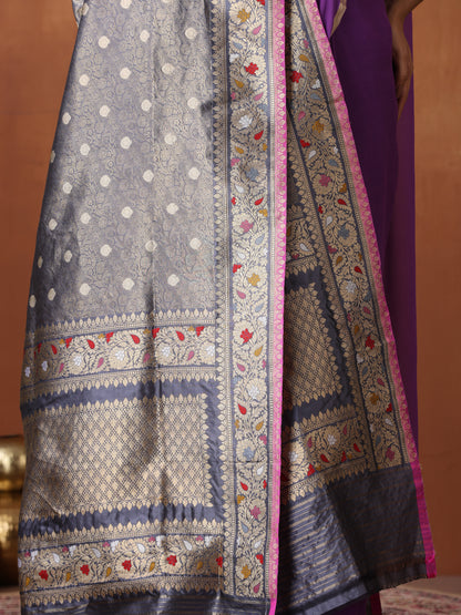 Pure Banarasi Silk Handwoven Tanchui Dupatta