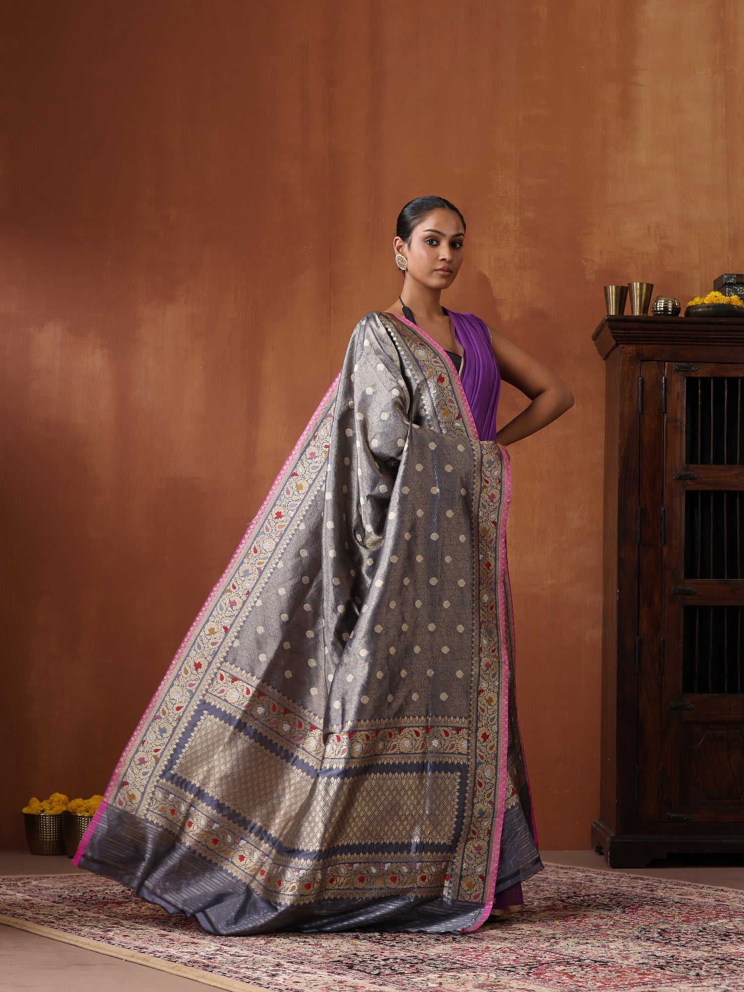 Pure Banarasi Silk Handwoven Tanchui Dupatta