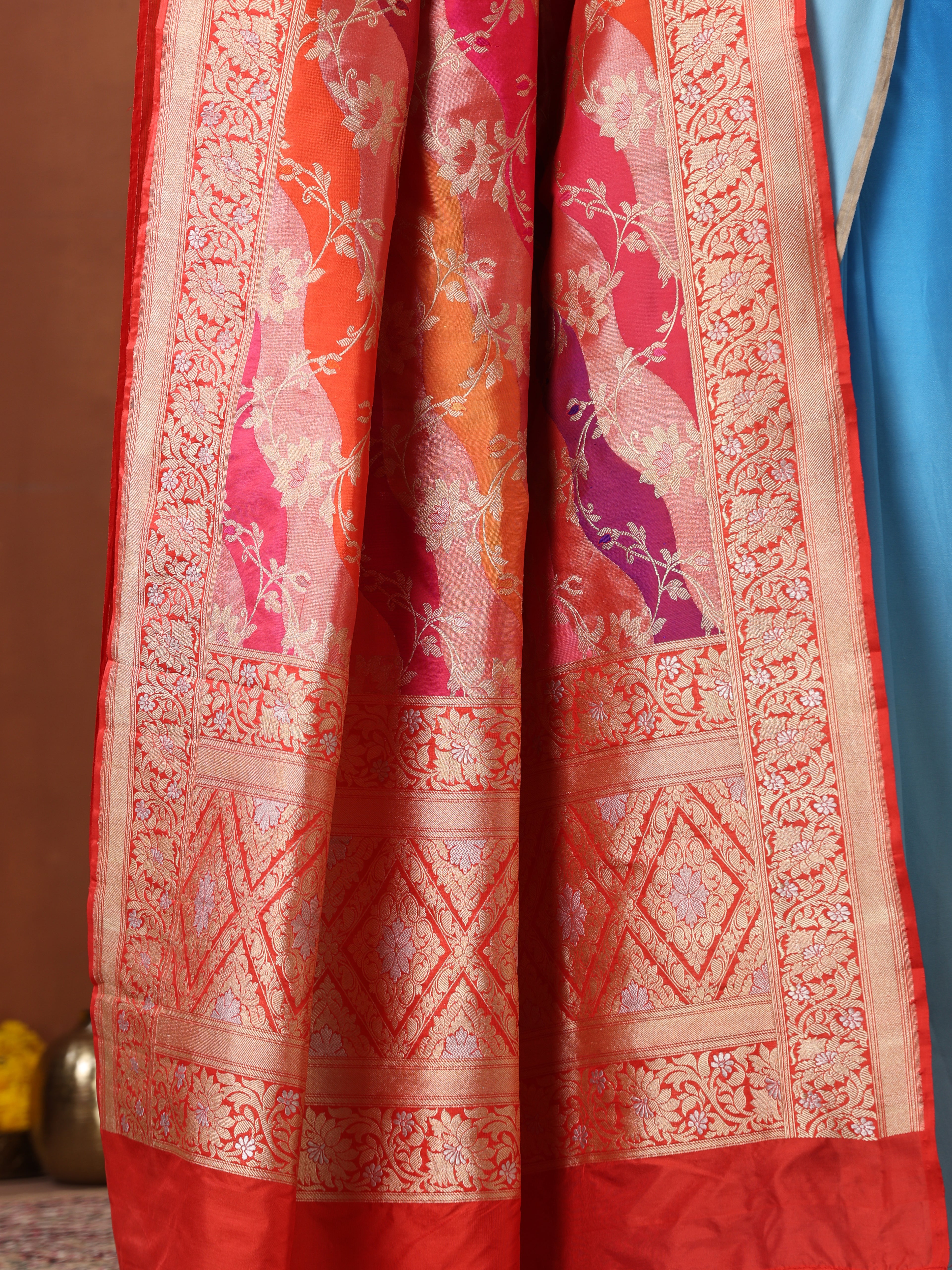 Handloom Banarasi Rangkat Silk Dupatta